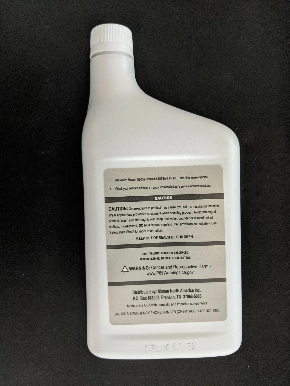 GENUINE OEM Nissan NS-2 CVT Fluid 1-Qt (999MP-CSHNS2 Replace999MP-CV0NS2/NS200P)