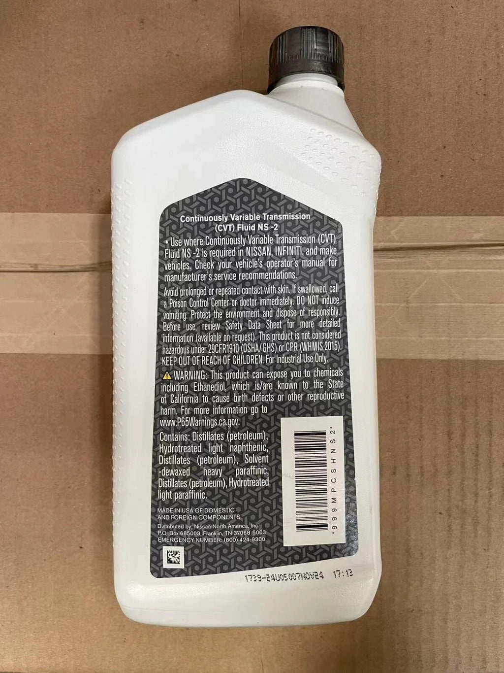 GENUINE OEM Nissan NS-2 CVT Fluid 1-Qt (999MP-CSHNS2 Replace999MP-CV0NS2/NS200P)